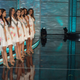 Donald Trump appraises Miss Universe contestants in 2009. Image via Associated Press.
